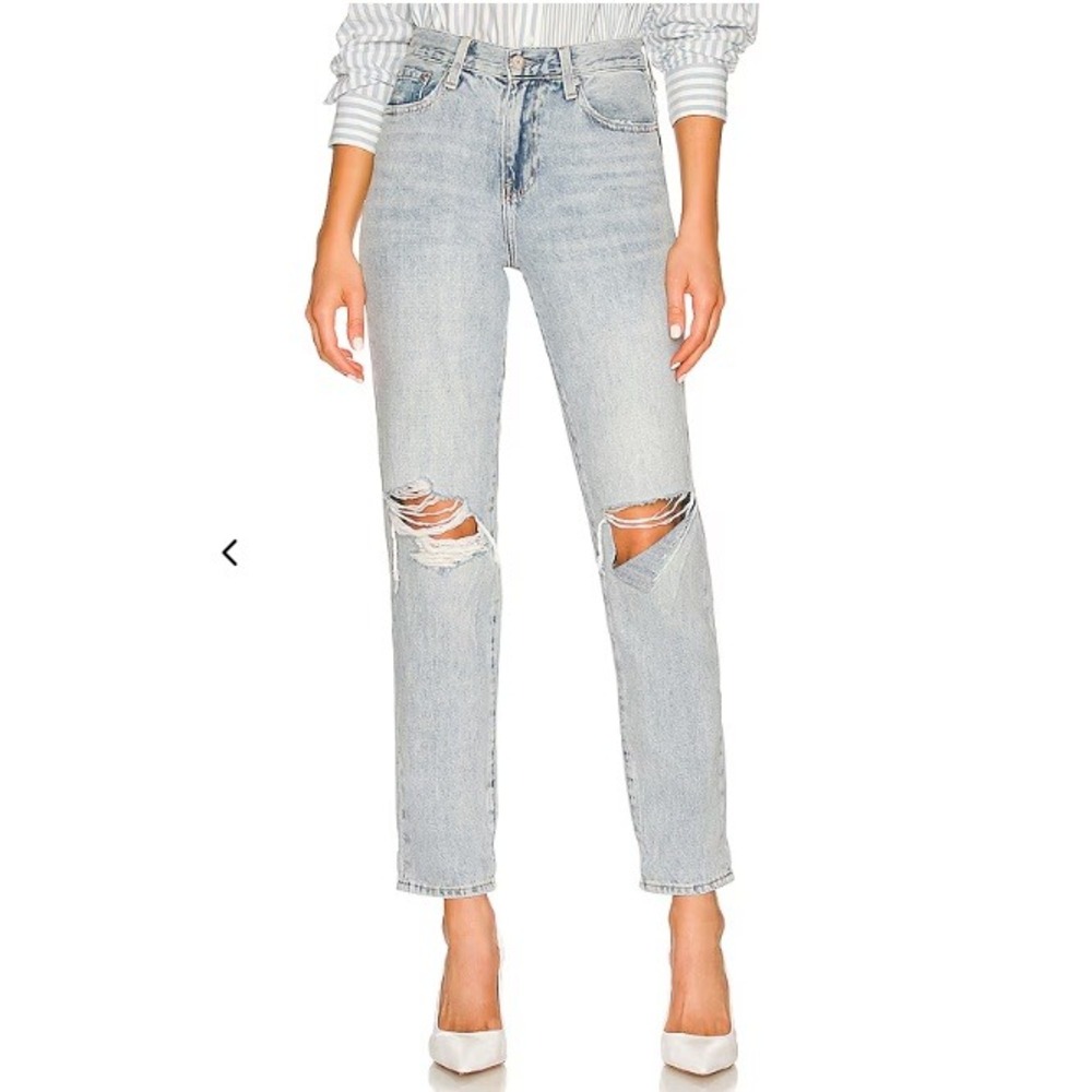 Pistola Presley High Rise Roller Jeans Boyfriend Gaze Distressed Light Wash 27
